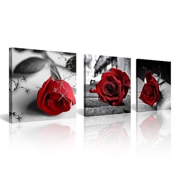 NAN Wind Red Rose Canvas Art for Stylish Home Decor