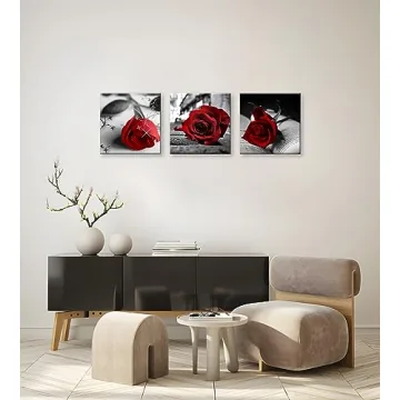 NAN Wind Red Rose Canvas Art for Stylish Home Decor