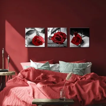 NAN Wind Red Rose Canvas Art for Stylish Home Decor