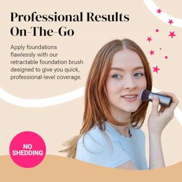 Retractable Kabuki Brush by Keshima for Flawless Makeup