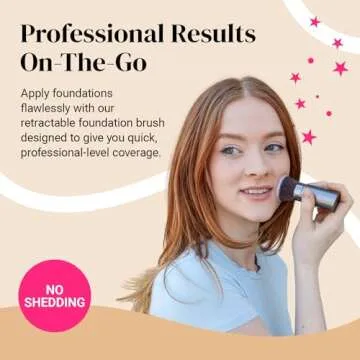 Retractable Kabuki Brush by Keshima for Flawless Makeup