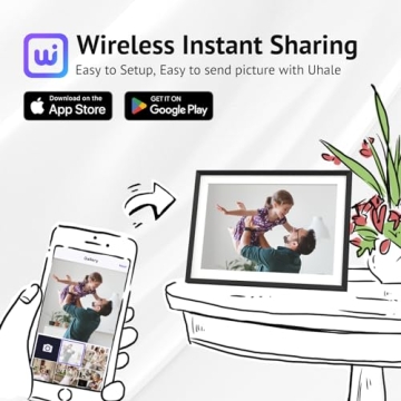 Euphro 10.1" Digital Photo Frame - 32GB Storage