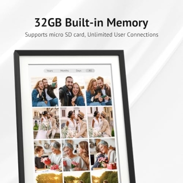 Euphro 10.1" Digital Photo Frame - 32GB Storage