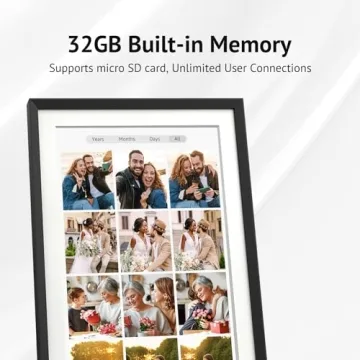 Euphro 10.1" Digital Photo Frame - 32GB Storage