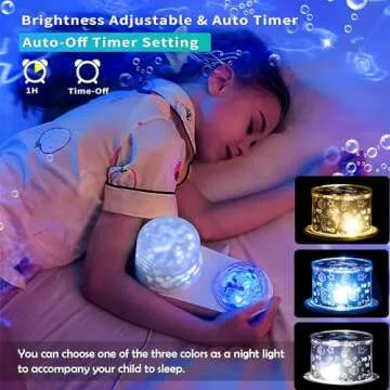 Ocean Kids Night Light Projector with 7 Themed Films