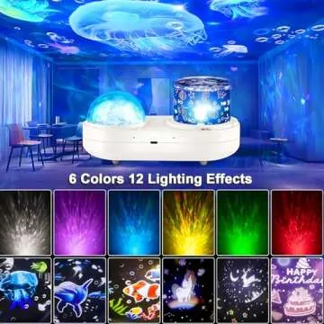 Ocean Kids Night Light Projector with 7 Themed Films