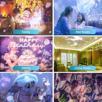 Ocean Kids Night Light Projector with 7 Themed Films