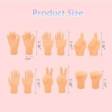 Tiny Hands,20Pcs Miniature Little Hands Realistic Design Funny Mini Hands for Fingers Gifts Prank Gag Party Favors