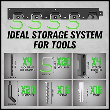 SWANLAKE 64 Inch Adjustable Storage System for Tool Organization