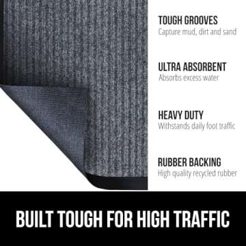 Gorilla Grip Heavy Duty Door Mat for High-Traffic Areas