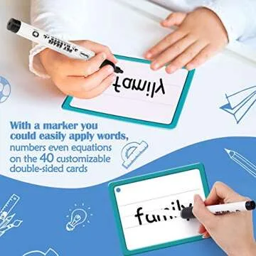 Torlam 520 Sight Words Flash Cards Kindergarten Homeschool Supplies with Card Folders & Rings - High Frequency Site Word for Pre-k Kindergarten 1st 2nd 3rd Grade