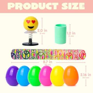 JOYIN 144 PCS Prefilled Easter Eggs with Assorted Toys for Easter Egg Hunt, Party Favors, Basket Stuffers, Classroom Prize Supplies