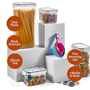 14 Pack Airtight Food Storage Container Set for Kitchen