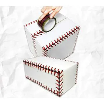 Adstape New Baseball Stitches Design Tape Cellophane Adhesive Baseball Tape Funny Home Decor