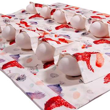 Hulogen - Egg Collection Apron with 12 Pockets for Gathering Chicken, Duck, Goose, and Quail Eggs - Great for Men, Women, and Children (Watercolor Hens)