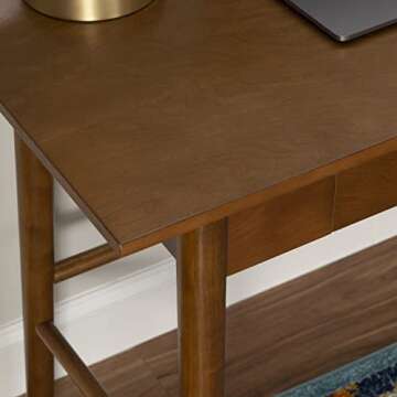 Melissa Mid Century Walnut Desk by Linon