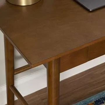Melissa Mid Century Walnut Desk by Linon