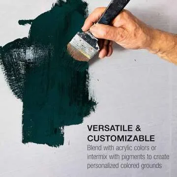 U.S. Art Supply Black Gesso Primer for Acrylic Painting - 16.9oz (500ml) Acrylic Gesso Primer for Oil & Acrylic Paint, Non-Toxic Canvas Primer Superior Coverage - Blendable Black Gesso Paint Artists