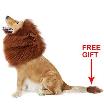 Funny Dog Lion Mane Costume for Medium Dogs