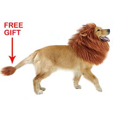 Funny Dog Lion Mane Costume for Medium Dogs