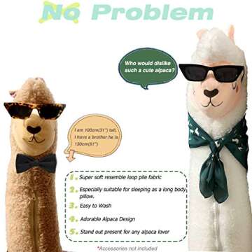 FEEZUSH Alpaca Plush Pillow - Perfect Gift for All Ages