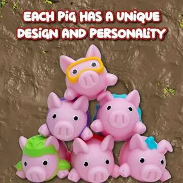 PlayMonster Pigs on Trampolines Board Games – Family Game, Kids Games, Multi-Player, Board Games for Family Night, Preschool Toys, Hand-Eye-Coordination Game, The Muddiest Pig Wins The Game, Ages 6+