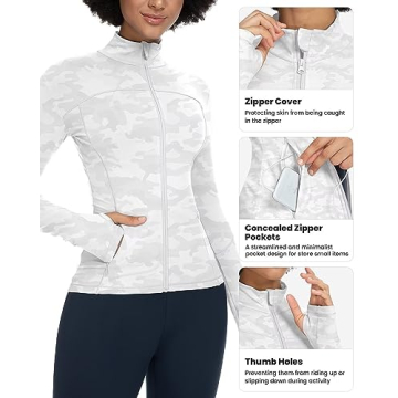 QUEENIEKE Women’s Full Zip Running Jacket for Active Wear