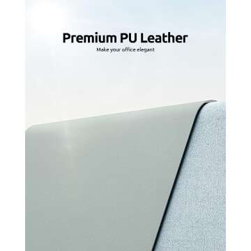 YSAGi Leather Desk Protector - Large Non-Slip Office Mat & Mouse Pad