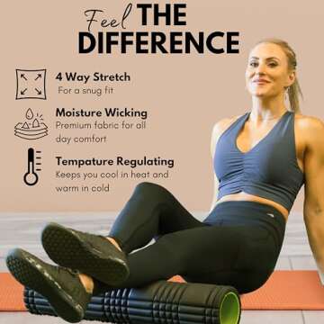 CompressionZ Women's Compression Pants (Black - M) Best Full Leggings Tights for Running, Yoga, Gym