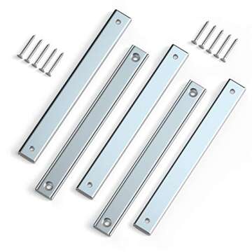 THCMagorilla Neodymium Rectangular Pot Magnets 88 lbs Pulling Force 120x13.5x5mm Pack of 5 with Countersunk Hole,Mounting Screws,Strong,Industrial Strength Rare Earth Magnets for Home, Workplace