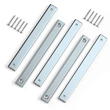 THCMagorilla Neodymium Rectangular Pot Magnets 88 lbs Pulling Force 120x13.5x5mm Pack of 5 with Countersunk Hole,Mounting Screws,Strong,Industrial Strength Rare Earth Magnets for Home, Workplace