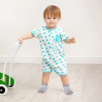 Infinicare Non-Slip Grip Baby Socks - Anti Skid Infant Baby Ankle Socks Low Cut for Infants Toddlers Kids Girls Boys