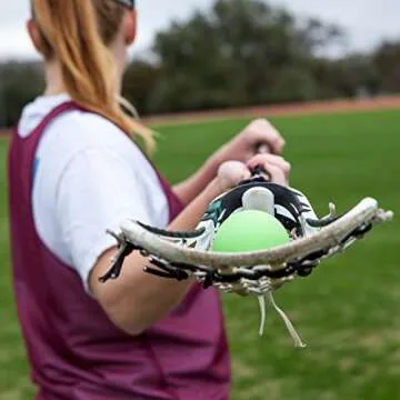 Champion Sports Colored Lacrosse Balls: Green Official Size Sporting Goods Equipment for Professional, College & Grade School Games, Practices & Recreation - NCAA, NFHS and SEI Certified - 1 Pack