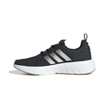 adidas Women's Swift Run23 Shoes Sneaker, Core Black/Champagne Metallic/White, 8