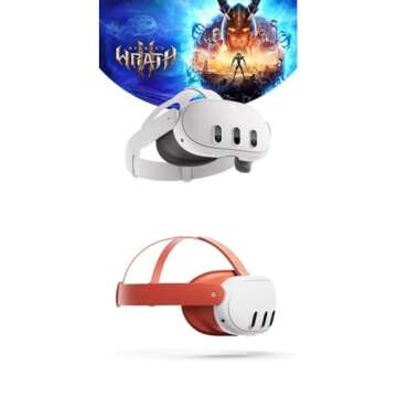 Meta Quest 3 128GB Bundle with Blood Orange Accessories - Ultimate VR Experience