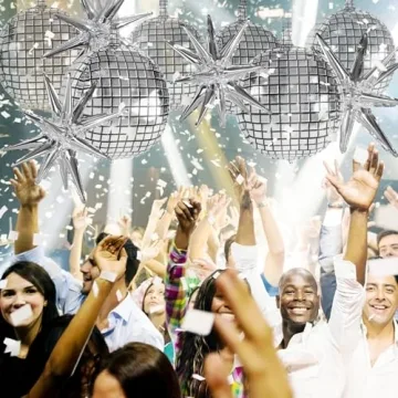 OuMuaMua Disco Ball Balloons for Parties