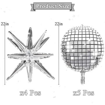 OuMuaMua Disco Ball Balloons for Parties