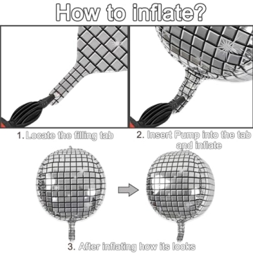 OuMuaMua Disco Ball Balloons for Parties