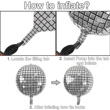 OuMuaMua Disco Ball Balloons for Parties