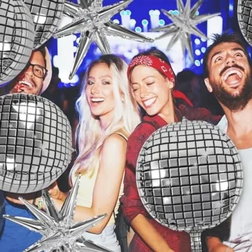 OuMuaMua Disco Ball Balloons for Parties
