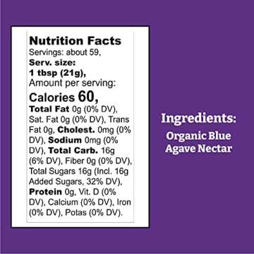 44-Oz Organic Blue Agave Nectar - Sweet, Pure & Vegan