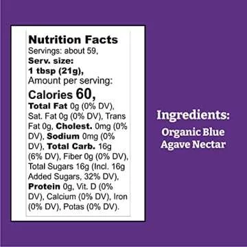 44-Oz Organic Blue Agave Nectar - Sweet, Pure & Vegan