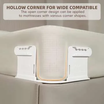 ALIMOSTY Open Corner Bed Sheet Holder with Lock Strips, Heavy Duty Bedsheet Clips with Enhanced Stra...