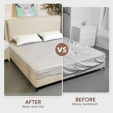 ALIMOSTY Open Corner Bed Sheet Holder with Lock Strips, Heavy Duty Bedsheet Clips with Enhanced Straps Mattress, Keep Sheets Firm and Tight, No More Loose Sheets, Easy Installation(White)