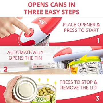 Automatic Smooth Edge Can Opener - Hands Free & Safe