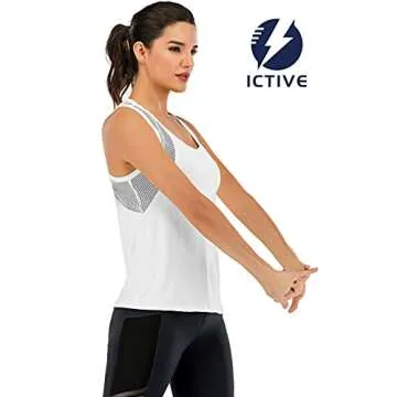 ICTIVE Women’s Mesh Racerback Workout Tank Top