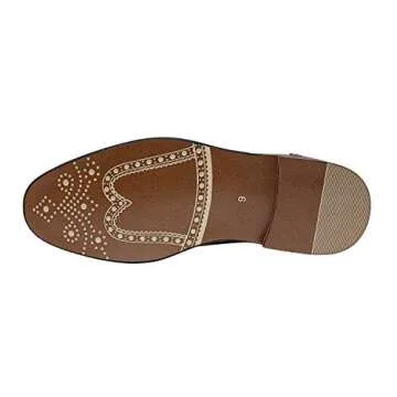 Bruno HOMME MODA ITALY PRINCE Men's Classic Modern Oxford Wingtip Lace Dress Shoes,PRINCE-3-BROWN,9 D(M) US