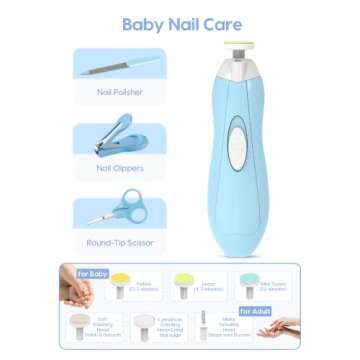 Baby Healthcare and Grooming Kit 18 in 1 with Electric Nail Trimmer