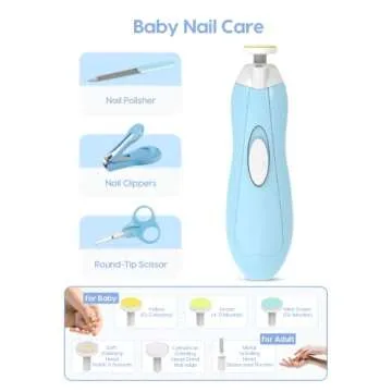 Baby Healthcare and Grooming Kit 18 in 1 with Electric Nail Trimmer
