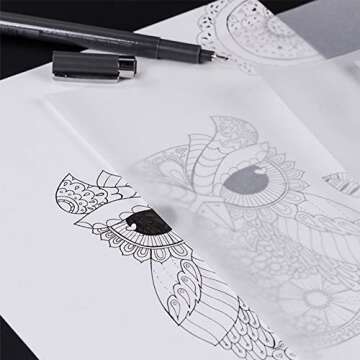 100 Sheets Tracing Paper 8.5 x 11 inches, Artists Tracing Paper Pad White Trace Paper Translucent Clear Tracing Sheets for Sketching Tracing Drawing Animation, Stocking Stuffers